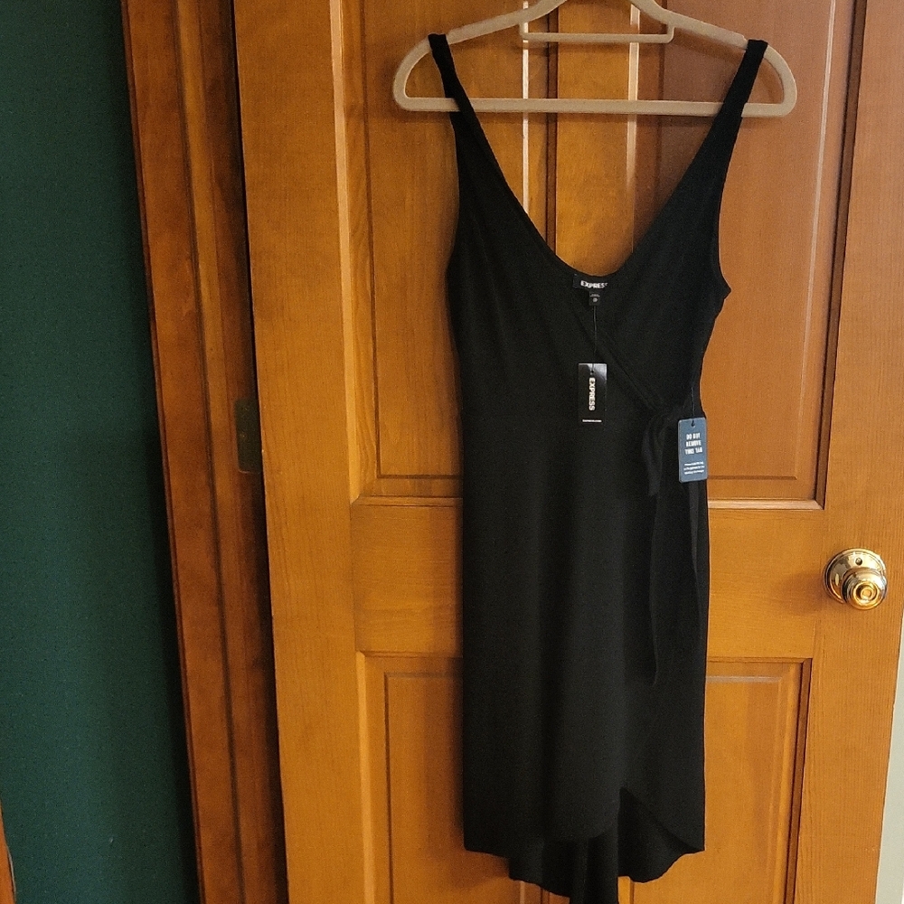 Express V-Neck Black Dress